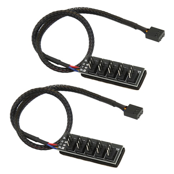 Hållbar PWM-fläkthubb, splitteradapter för moderkortfläktar och CPU-kylfläktar säkerställer ett rent och snyggt PC-chassi (35 cm kabellängd)
