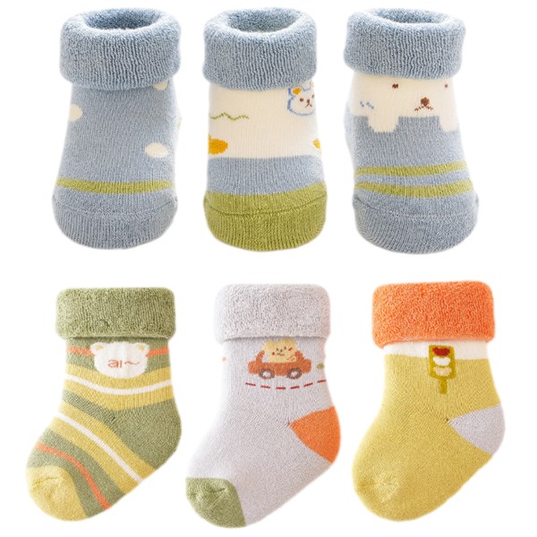 Baby Cotton Grip Sock Winter Warm Thick Non Slip Toddler Boy G