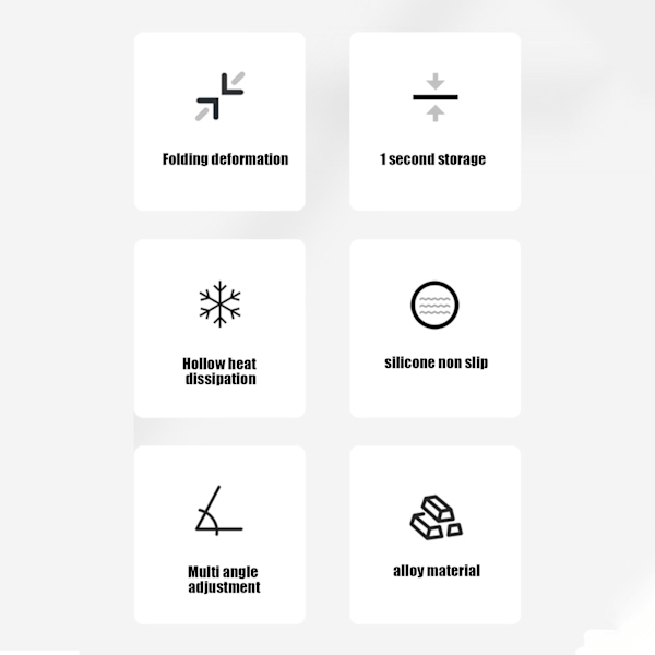 Datorställ Bred Kompatibilitet Ergonomisk Design Hållbar Portabel Skrivbordshållare Silver