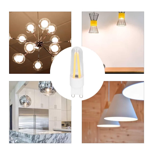 Dimbar G9 LED-lampa, varmvit atmosfär 3W 200Lm energibesparande LED-lampa för ljuskrona takbelysning, långlivad LED-lampa, enkel att installera med