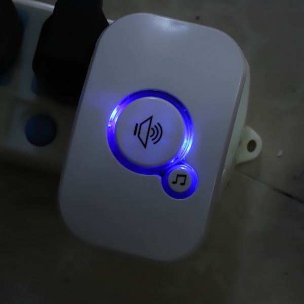 Smart trådlös välkommen dörrklocka hemlarm 100-220V EU