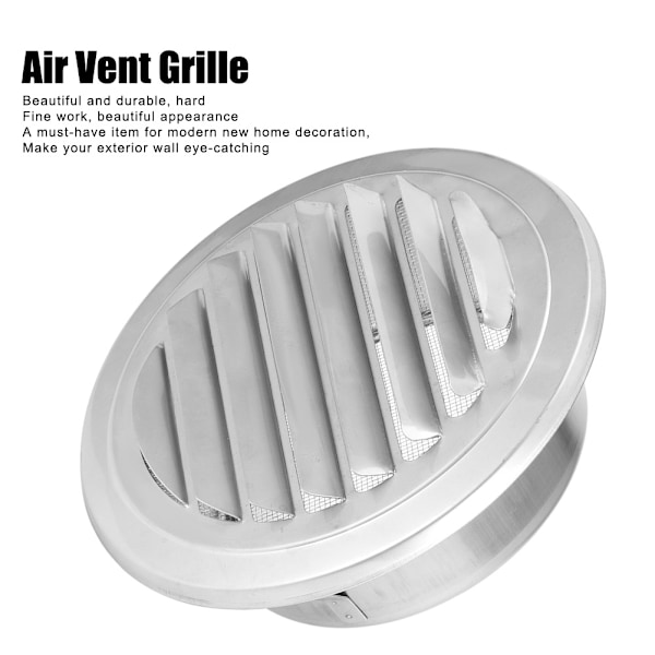 Väggmonterat Grillgaller, Rostfritt Stål Ventilationsgaller För Oavbruten Luftcirkulation, Justerbar Ventilationsventil Säkerställer Exakt Luftkontroll,