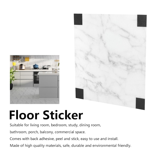 Elegant Design Möter Praktisk Användning Med Lättinstallerade Köksgolvplattor, 20 St Högkvalitativa Material För En Stilfull Uppdatering