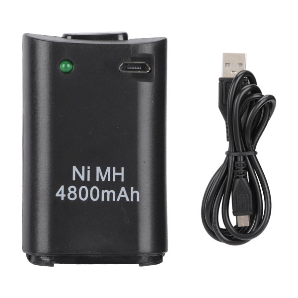 2-i-1 4800mAh Genopladelig Gamepad Ni MH Batteri Til Xbox 360 Controller Konsol