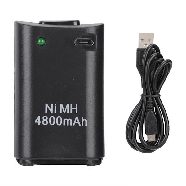 2-i-1 4800mAh Uppladdningsbart Gamepad Ni MH Batteri För Xbox 360 Controller Konsol