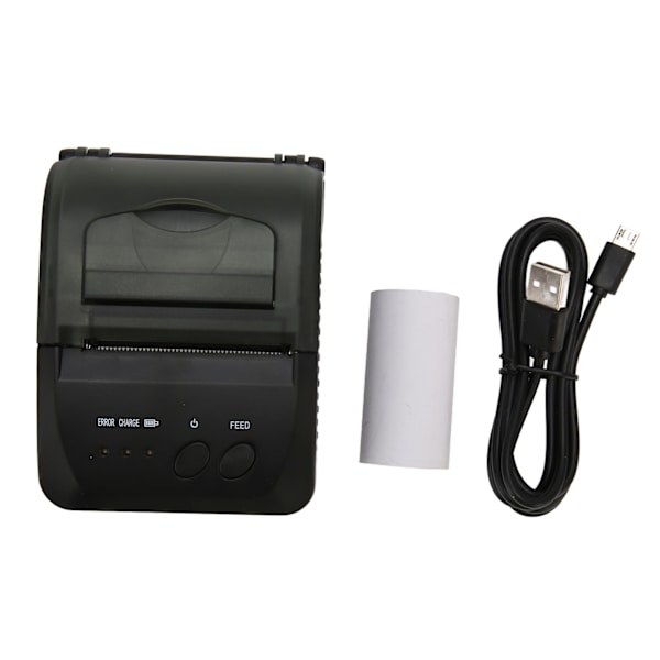 58mm Termisk Printer BT4.0 90mm/s 203DPI USB Interface Tandhjulsklinge Forsendelsesmærke Printer til Kontor Restaurant Hotel