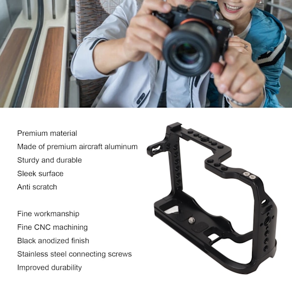 Kamerabur for RP DSLR SLR i metallaluminium med hurtigutløsning for filmskaping og videoskudd