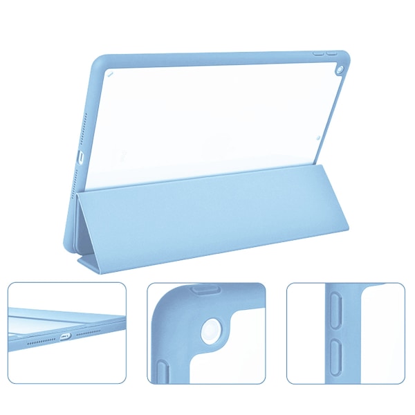 10,2 tums iPad-fodral, mjukt mikrofiberfoder, TPU-baksida, fullständigt skydd för 9:e/8:e/7:e generationen, lätt och slagtålig design