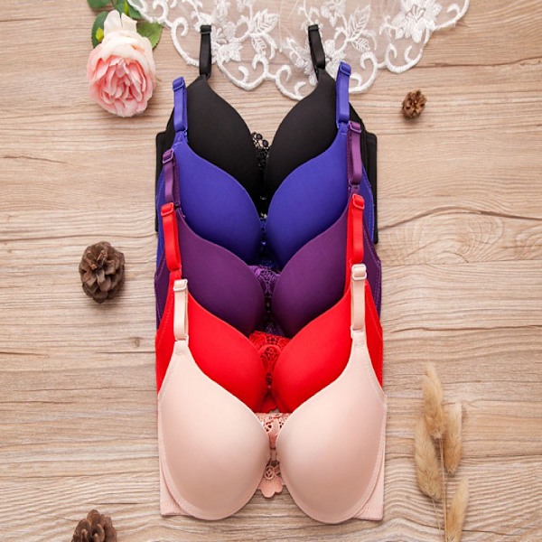 Dam Underwire Push Up BH Spets Pärla Racerback Frontknäppning BH 34B 36B 38B