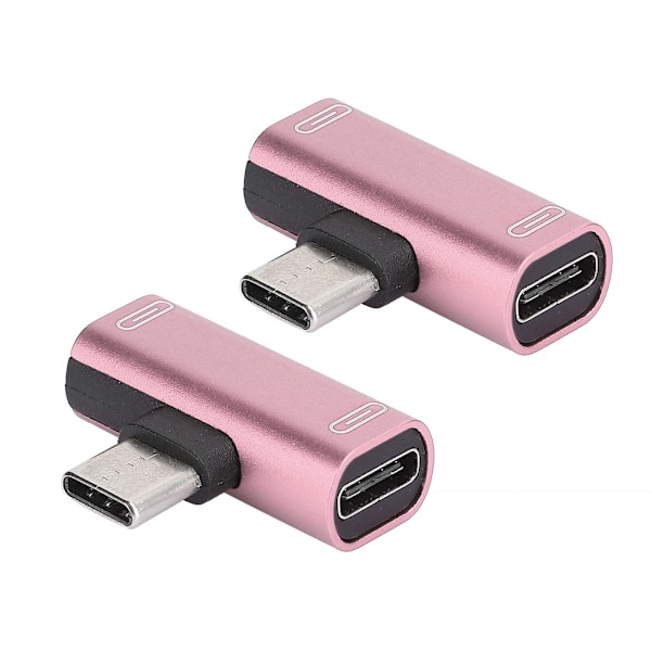 2PCS TypeC-muunninjakaja, kaksois 2-in-1 kuulokeliitäntään USB-äänen latausadapteri, vaaleanpunainen (vaaleanpunainen)