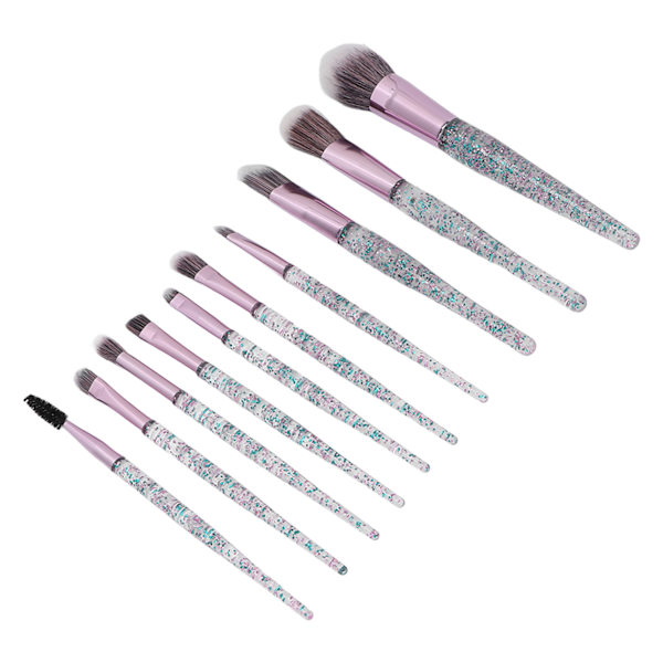 10 stk. Bærbar Makeup Pensel Sæt Øjenskygge Concealer Blusher Pensel Kosmetisk Pensel Makeup Værktøj