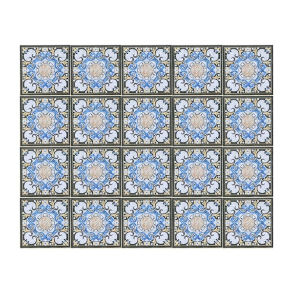 20 st Diagonal Golv Stickers Vattentäta Kakel Stickers Golvdekaler för Vardagsrum Korridor