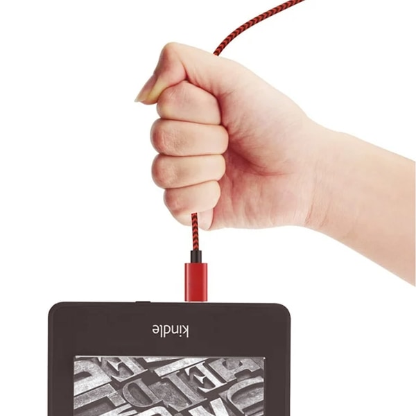 Typ C-kontakt, Universell Kompatibilitet Snabbladdning Extra Lång Sladd, 2m Nylonflätad Kabel Hållbar Design med Skottsäker Aramidfiber,