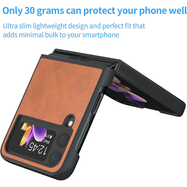 Skyddsfodral för Samsung Galaxy Z Flip 4, Elegant och stilfullt skal med hård PC-stötfångare, Slimmad lättviktsdesign, Kompatibel med trådlös laddning,