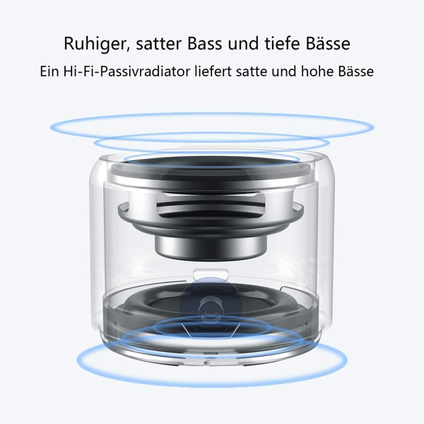 LX-EWA-A106pro Ultra Mini Bluetooth-högtalare - Silvergrå