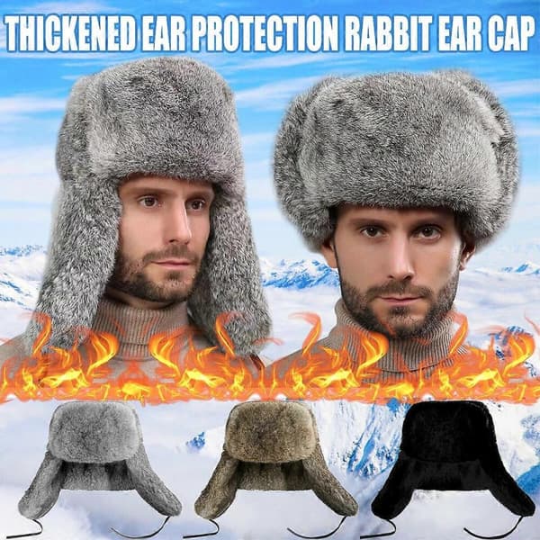 Varm rysk mössa Tschapka Ushanka Pälsmössa vintermössa trappermössa