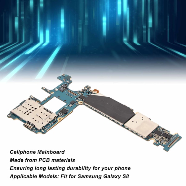 Lås upp mobiltelefonens moderkort, exakt storlek PCB, 64 GB minne, mobiltelefonens moderkort för Samsung Galaxy S8 EU-version