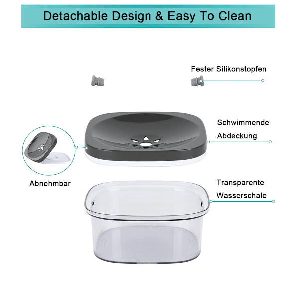 Spillsäker Design, Spillfri Vattenskål för Husdjur Säkerställer Hygienisk, Långsam Drickning För Din Älskade Vän, Lätt Att Rengöra Och Bära Överallt