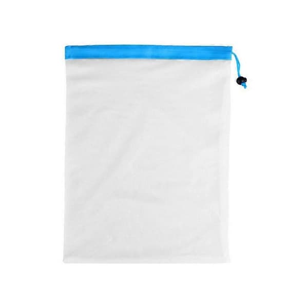 GETIT Patchwork polyester mesh grøntsags- og frugtposer, genanvendelige netposer med snøre