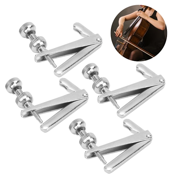 4 stk. Violin Finjusterere 3/4‑4/4 Cello Dele Strengeværktøj Udskiftning Instrument TilbehørSølv