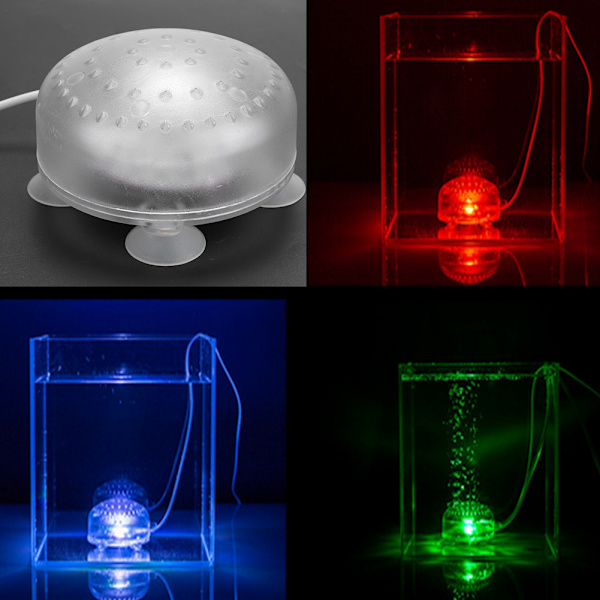 LED Multicolor Mini Vandtæt Rund Akvarielys Nedsænkelig
