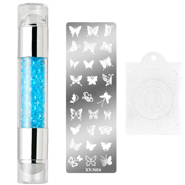 Dobbelthodet neglestempel, silikonestempel