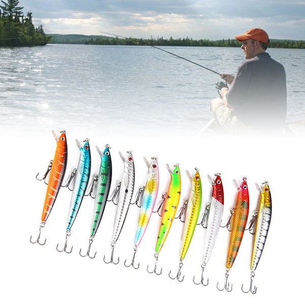 Jerkbait för gösfiske med universella färgmönster, långsamt sjunkande teknik för kontrollerade djup i söt- och saltvatten, Mustad-krokar och