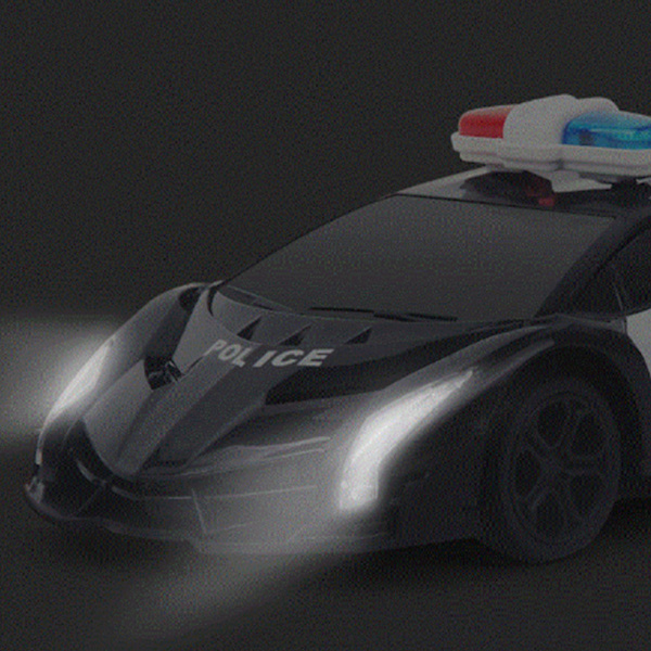 Kauko-ohjattava auto 1/24 RC Poliisiauto Sähköinen Poliisiauto Lelut Lapsille Pojille Lahjat