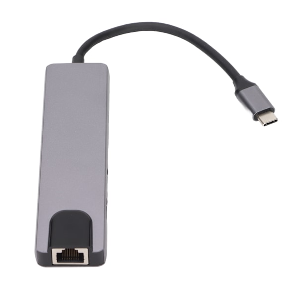 Hub 5 i 1 USB C Multiport Snabb Enkel Laddning 4K Högupplöst Multimediagränssnitt Gränssnitt Hub Kortläsare