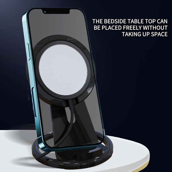 Trådløs ladestasjon Magnetisk laderputeholder for iphone 12 Mini/11 Pro Max/Xs/Xr/X/8Svart
