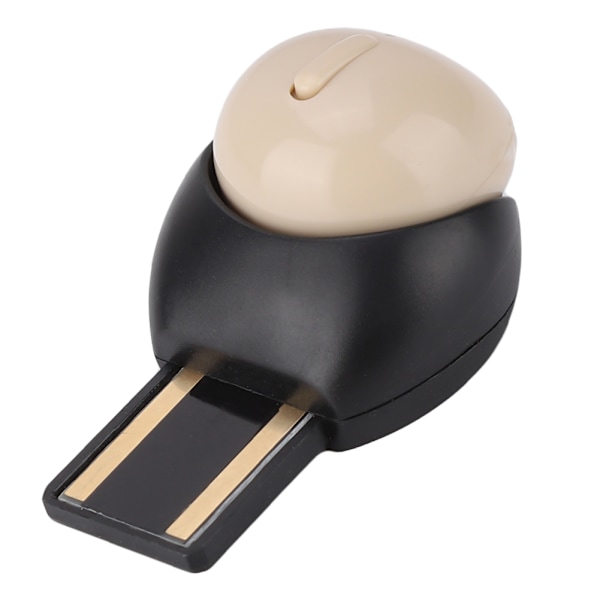 Bärbar bil trådlös Bluetooth-hörlur USB magnetisk laddning i-örat öronsnäcka headset (gul hud