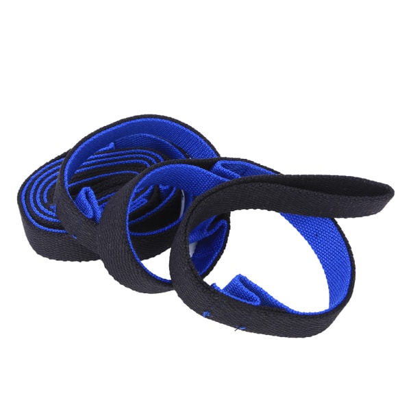 2m Yoga Stretch Belt Rope Öka Flexibilitet Ben Träningsband Rem för Träning Fitness Gym(Blå Svart )