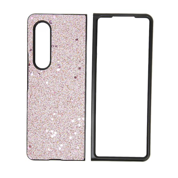 Puhelimen suojakotelo Bling Puhelimen kansi Naarmuuntumaton Glitter-kotelo Galaxy Z Fold 3:lle Välkkyvä vaaleanpunainen