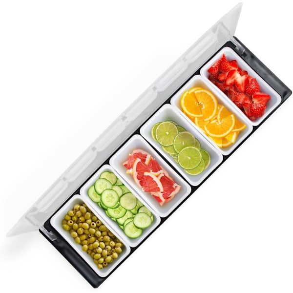 Mångsidig Krydddispenser i Rostfritt Stål, 4-Facks Bar Caddy, Winco-Inspirerad Design För Restauranger Och Catering, Enkel Rengöring, Hållbar
