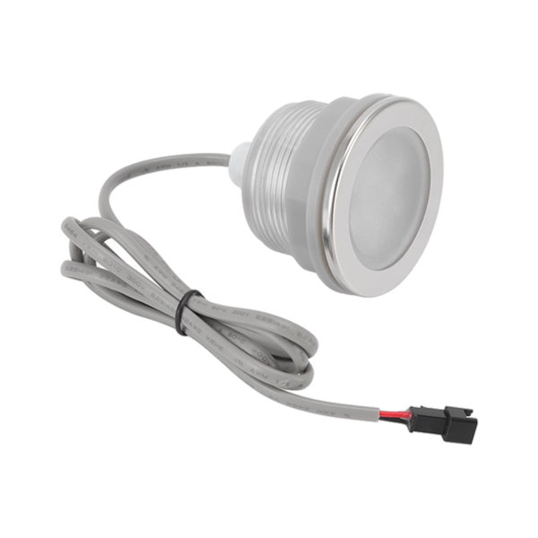 Vattentät LED-badlampa i rostfritt stål med färgglad frostad yta, nedsänkbar LED-poollampa för badkar och fiskdammar