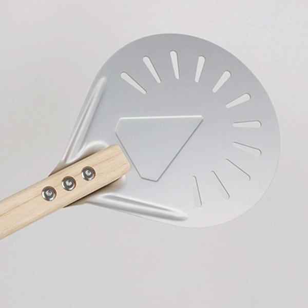 Enkel Pizzavändning, Non-Stick Pizzaspade med Perforerad Design, Portabel Storlek Idealisk för Utomhusäventyr