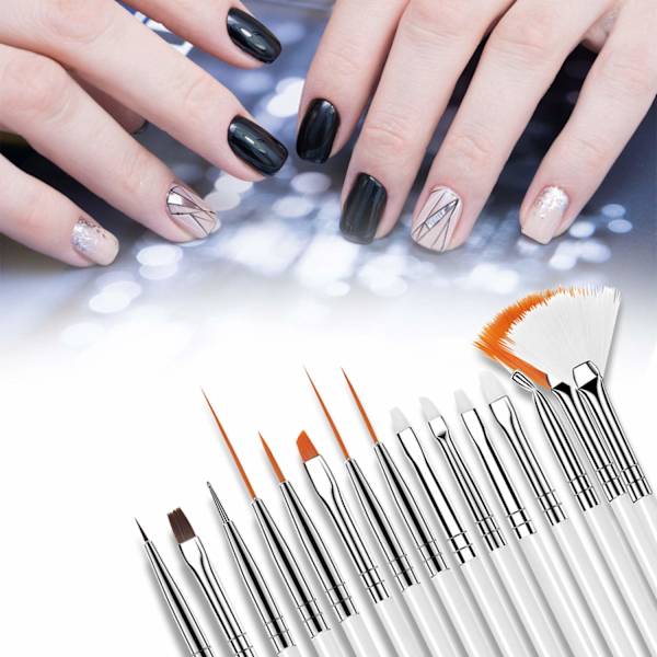 Nagelpenslar, Nagelkonst, 15 st