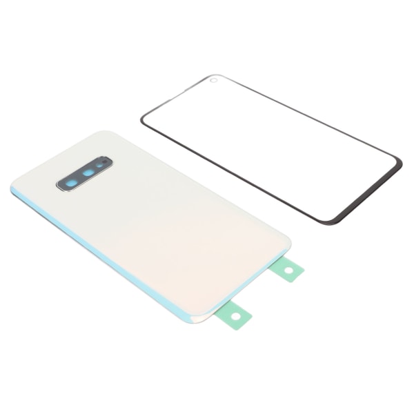 Front Ytre Glass Skjerm og Bak Glass Deksel Kit for Galaxy S10e Erstatning Telefon Glass Skjerm med Forhåndsinstallert Tapet Reparasjonsverktøy