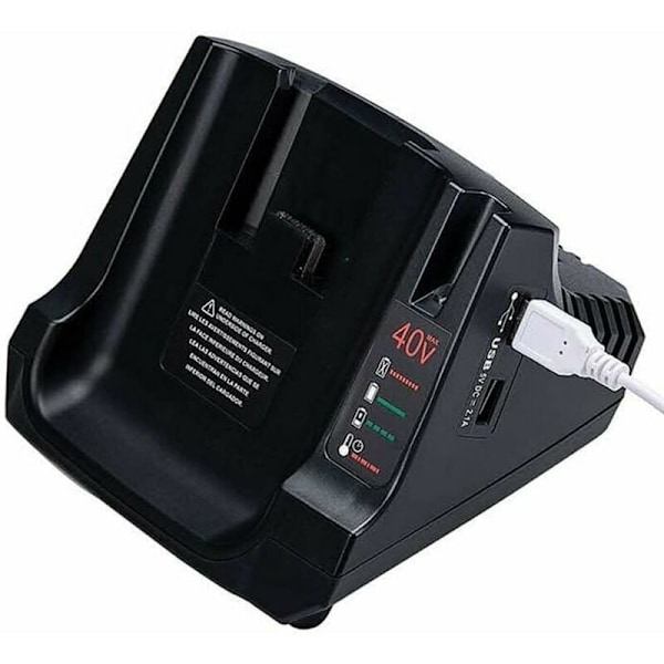 Oplader LCS36 LCS40 til udskiftning af Black & Decker 36 V 40 V max. lithium batteri LBXR36 LBX36 LBXR2036 LBX1540 LBX2040 LBX2540 LSW36 LST136 LHT2436.