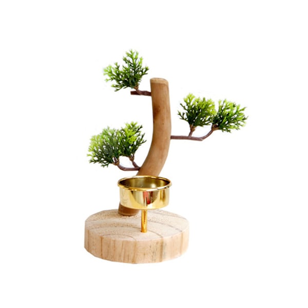 Dekorativ Ljusstake Ornament, Handgjort Smyckesträd i Trä, Förbättra Ditt Vardagsrum Med Stil Och Funktionalitet