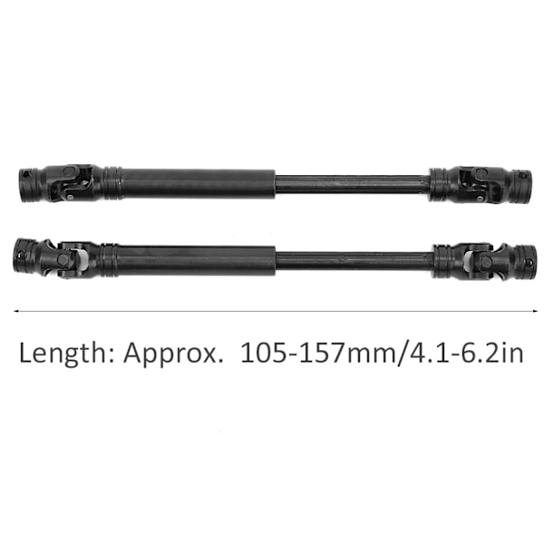 2 stk. 105-157 mm 313 hjulafstand Multi Spline drivaksel tilbehør til SCX10 RC bil