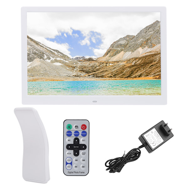 Smart Digital Fotoram, 15 tum Full HD LED-skärm, Enkel WiFi-anslutning för omedelbar delning, Icke-WiFi-överföring, Molnlagring &