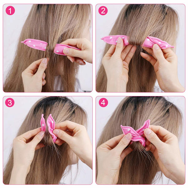 12 stk. No Heat Curlers, du kan sove i, hårruller til langt hår DIY (6 farver)