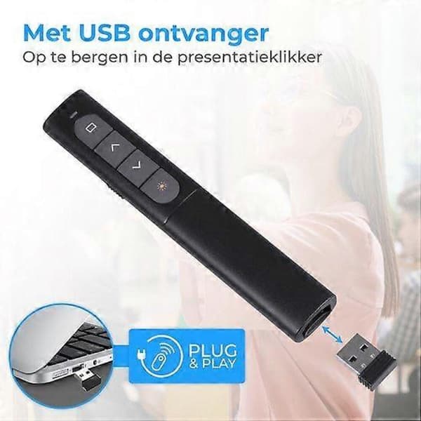 Nuvance presentasjonsklikker - Trådløs presentatør kompatibel med presentasjoner - USB -