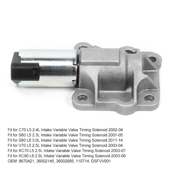 CVVT Indsugningsknastaksel Justeringssolenoide Passer til S60/S80/C70/V70/XC70/XC90 8670421