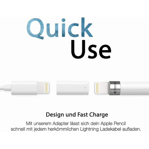 Lataussovitinkaapeli Apple Pencilille ja iPad Prolle (1 kpl, valkoinen)