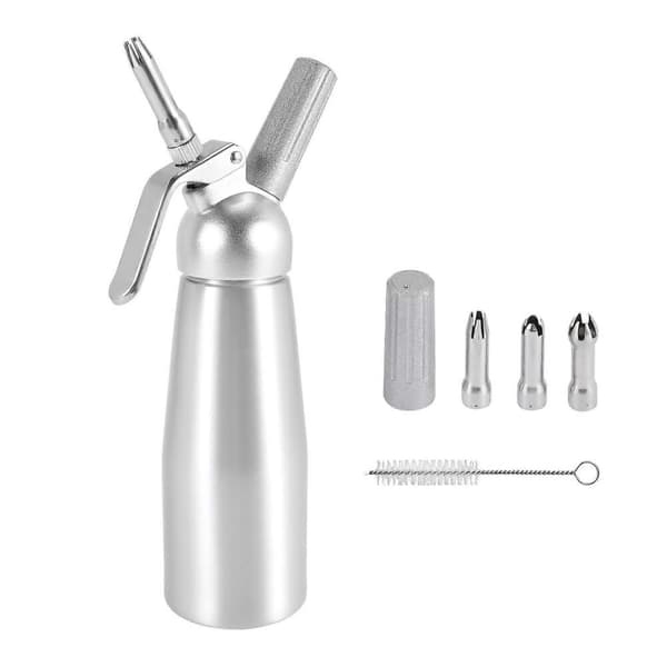 GETIT Professionel Flødeskumsdispenser Rustfrit Stål 500ML Kapacitet Beholder Hjemmelavet Flødeskumsmaskine