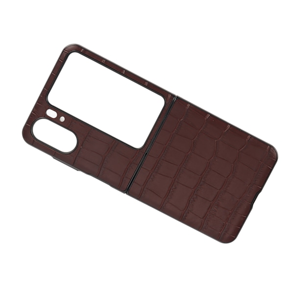 Aito nahkakotelo taittuva taittuva matkapuhelimen suojakotelo Oppo Find N2 Flip Brownille