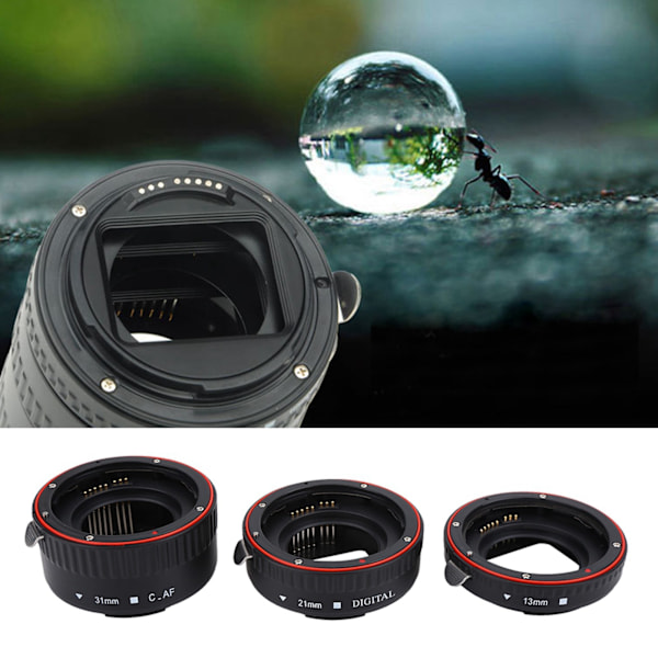 Autofokuserande makroförlängningslinsadapterrörringset för Canon EOS EF-fattning