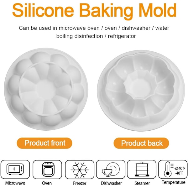 Spiral Silikonkageform, Silikonebageform, Donutkageform Non-Stick, Silikonekageform, Græskarformet kage, Kageform